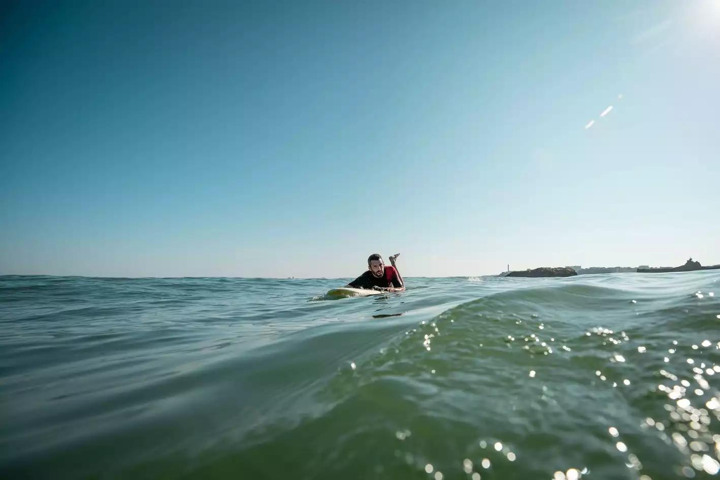 Slide photo Traversée de Biarritz à la nage