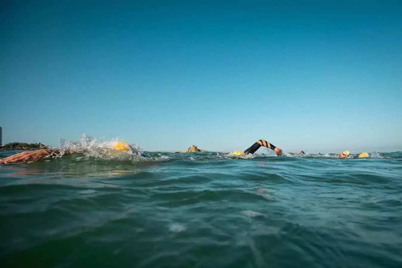 Slide photo Traversée de Biarritz à la nage