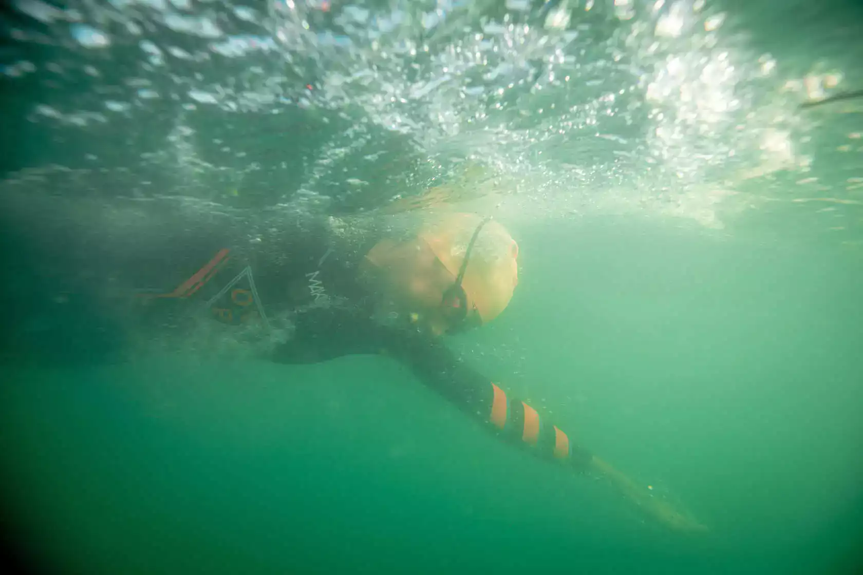 Slide photo Traversée de Biarritz à la nage