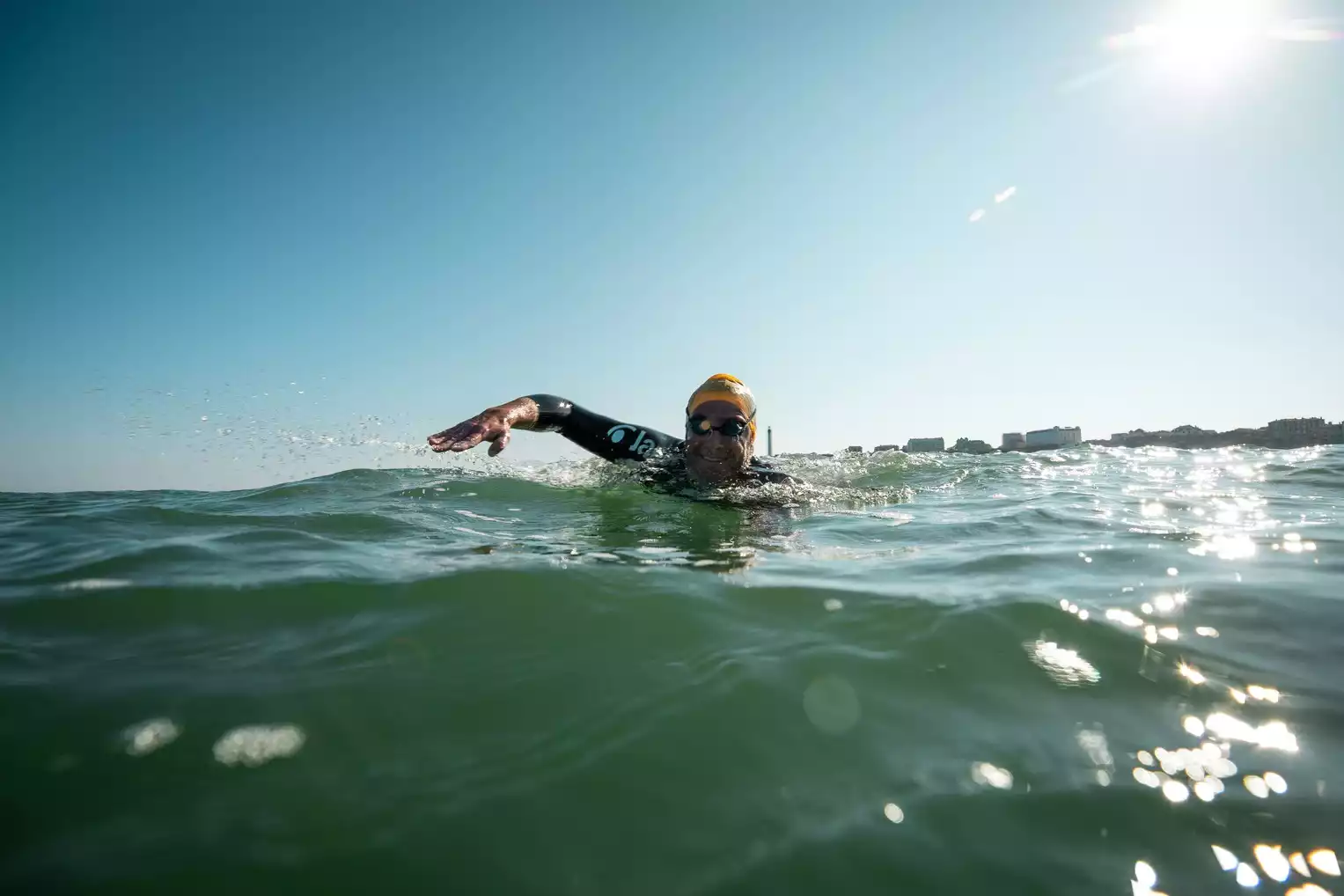 Slide photo Traversée de Biarritz à la nage